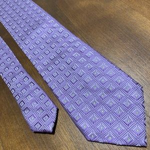 Geometric silk neck tie